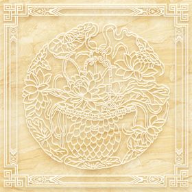 吊顶天花玉雕八边形图腾