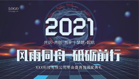 年会及员工表彰会展板