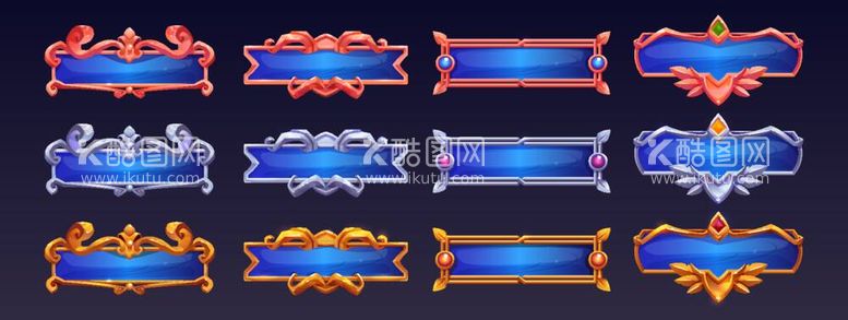 编号：18302512040913147692【酷图网】源文件下载-复古按钮边框