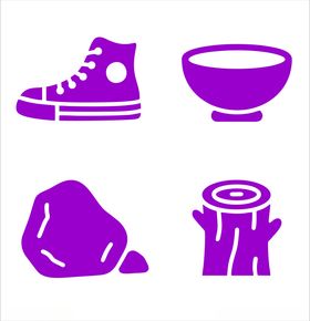 紫色物品图标集合