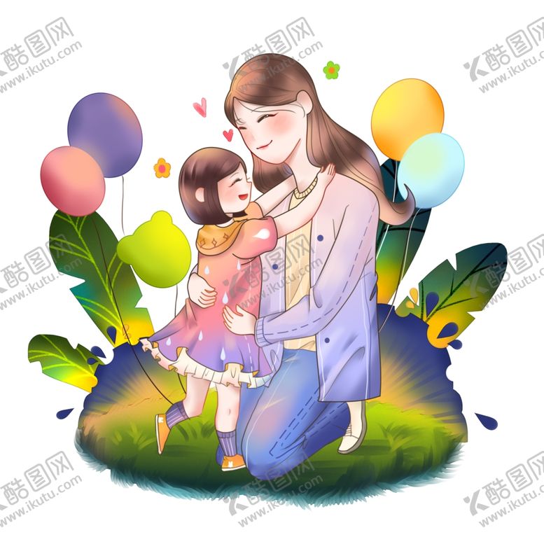 编号：10973211301253579678【酷图网】源文件下载-母女相拥