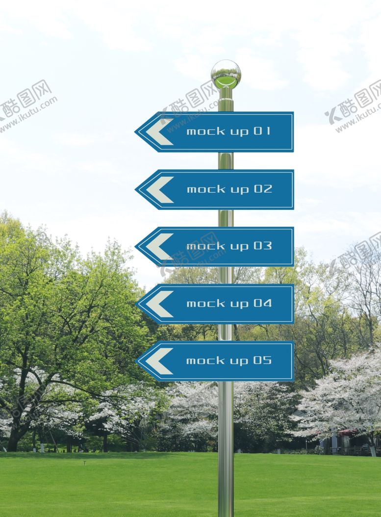 编号：76869807030525315395【酷图网】源文件下载-指路牌指向牌样机