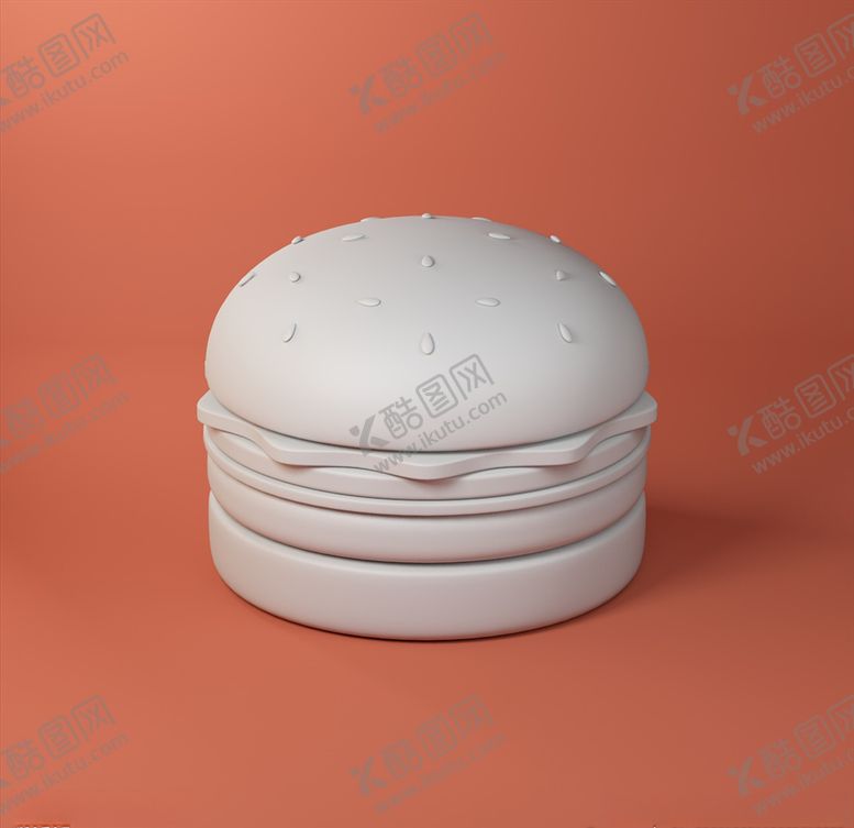 编号：17489609200713466312【酷图网】源文件下载-C4D模型汉堡美食