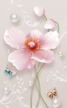 粉色花朵花卉素材