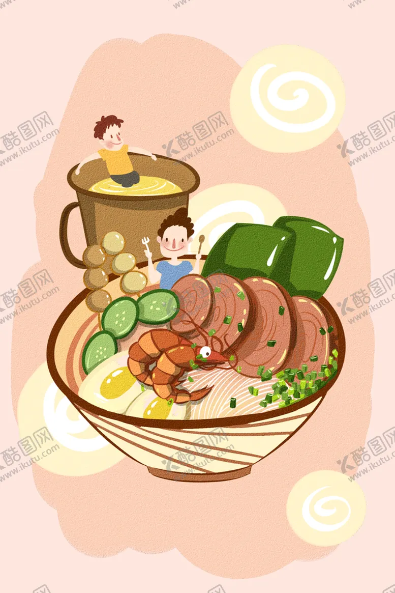 编号：67517411200553155183【酷图网】源文件下载-美食插画