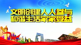 九龙坡创建全国文明城区围墙海报