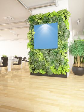 办公室墙面海报logo墙样机