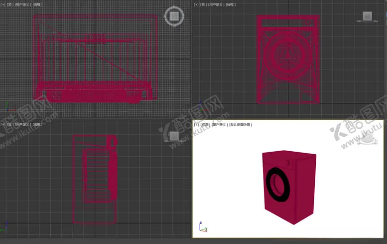 编号：78724402062040519421【酷图网】源文件下载-3D滚筒洗衣机模具