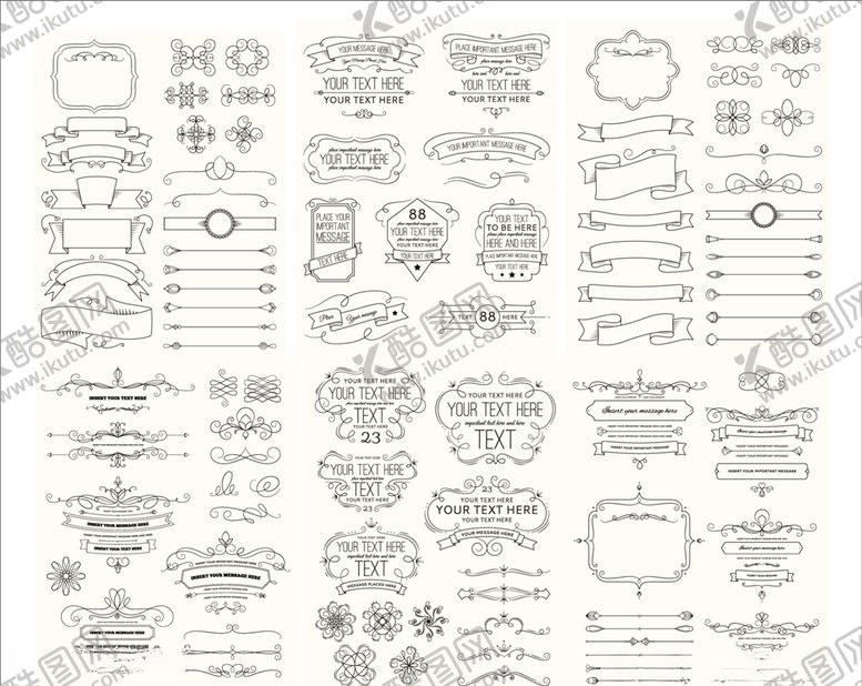 编号：91682310091206367442【酷图网】源文件下载-欧式花边边框