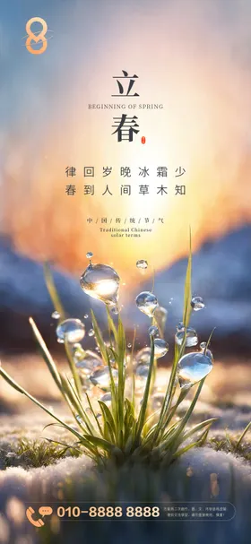 立春海报露珠地产天二十四节气