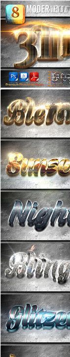 字体样机模版金属背景精品特效