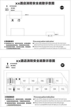 酒店安全通道示意图