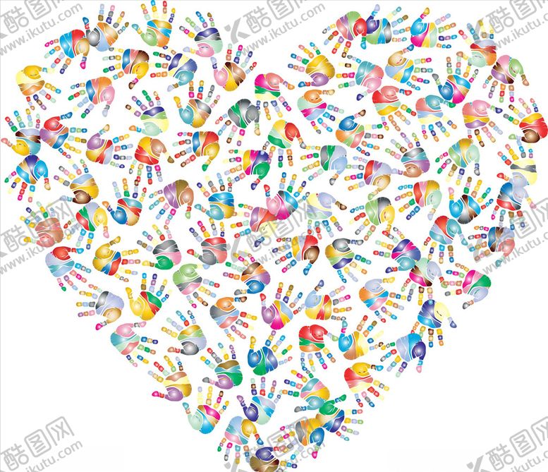 编号：19369209230057205282【酷图网】源文件下载-矢量爱心手印