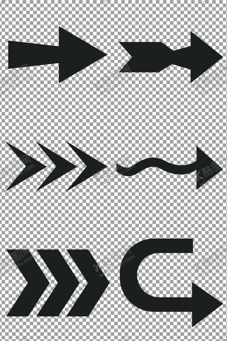 编号：14596509271405536420【酷图网】源文件下载-黑色箭头