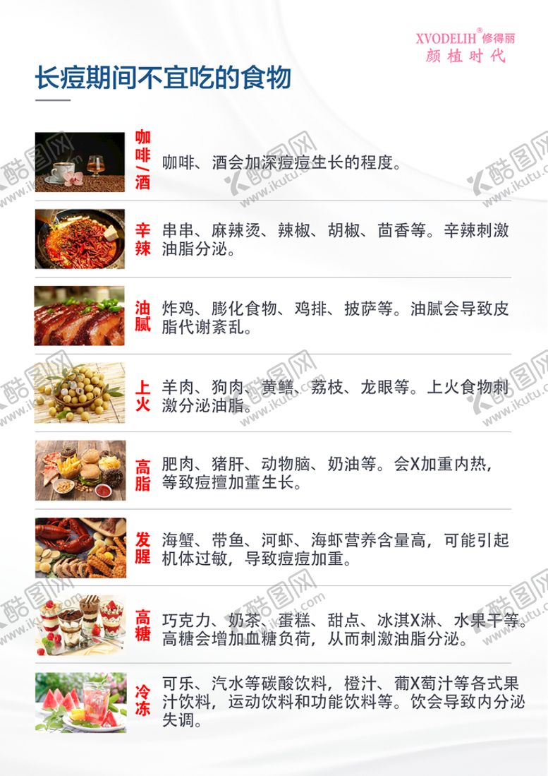 编号：21379409261413244517【酷图网】源文件下载-长痘不应该吃的食物
