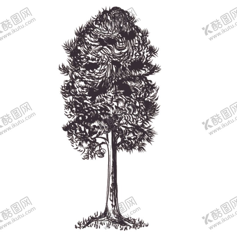 编号：23203809172019147763【酷图网】源文件下载-植物树木剪影