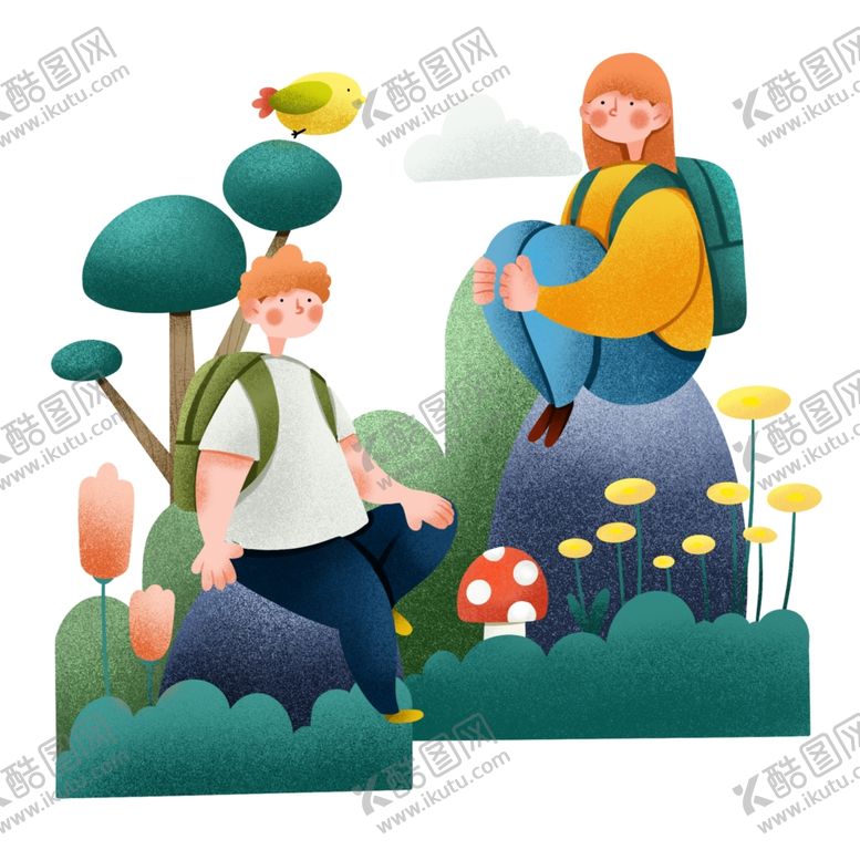 编号：33176801310838051052【酷图网】源文件下载-春游插画