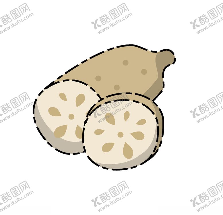 编号：54275503132301353121【酷图网】源文件下载-卡通莲藕
