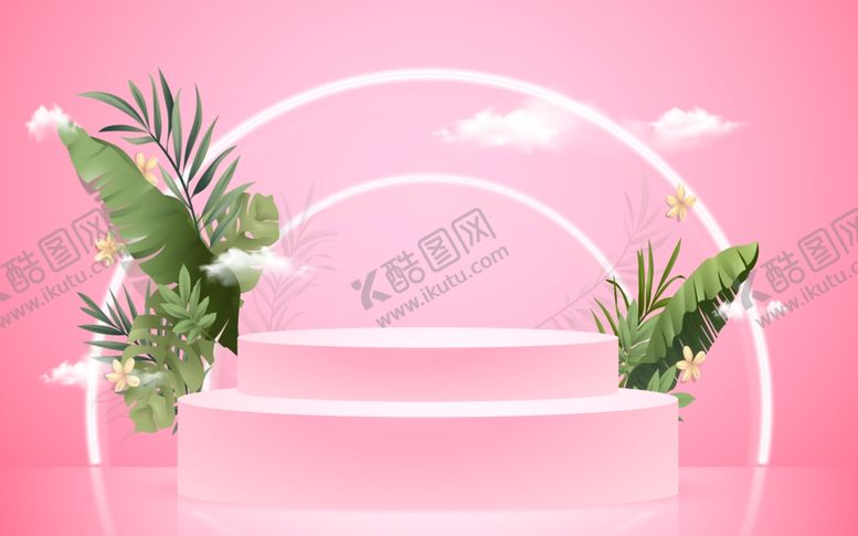 编号：42677302222128395884【酷图网】源文件下载-立体展台背景