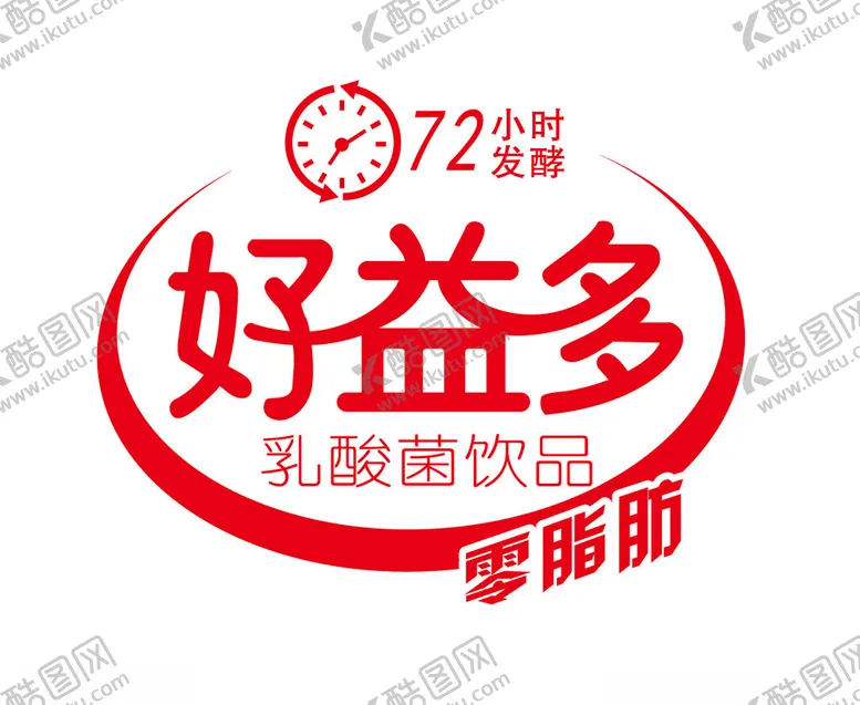 编号：66356501280946403432【酷图网】源文件下载-好益多72小时发酵不干胶贴