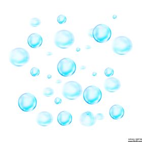 彩色透明肥皂泡气泡水泡泡泡元素