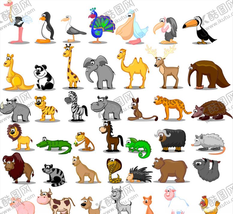 编号：91499110131531538043【酷图网】源文件下载-矢量动物图片