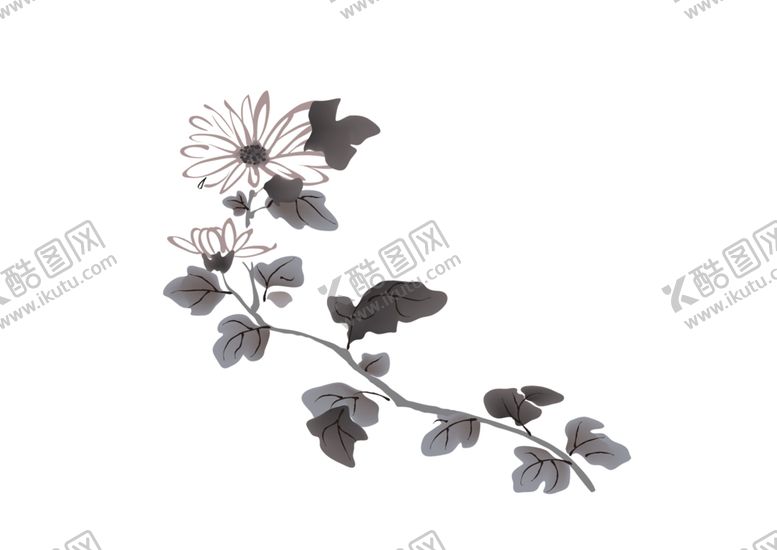 编号：79928609090048536878【酷图网】源文件下载-国画菊花