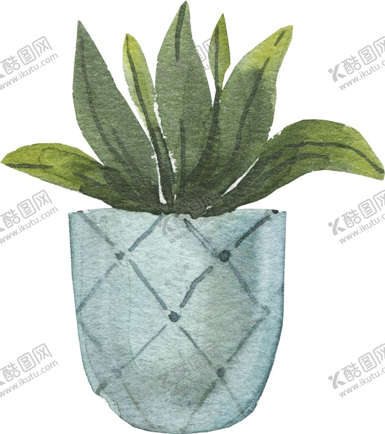 编号：47136309210908351864【酷图网】源文件下载-手绘盆栽植物
