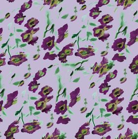 大牌紫色花卉图案