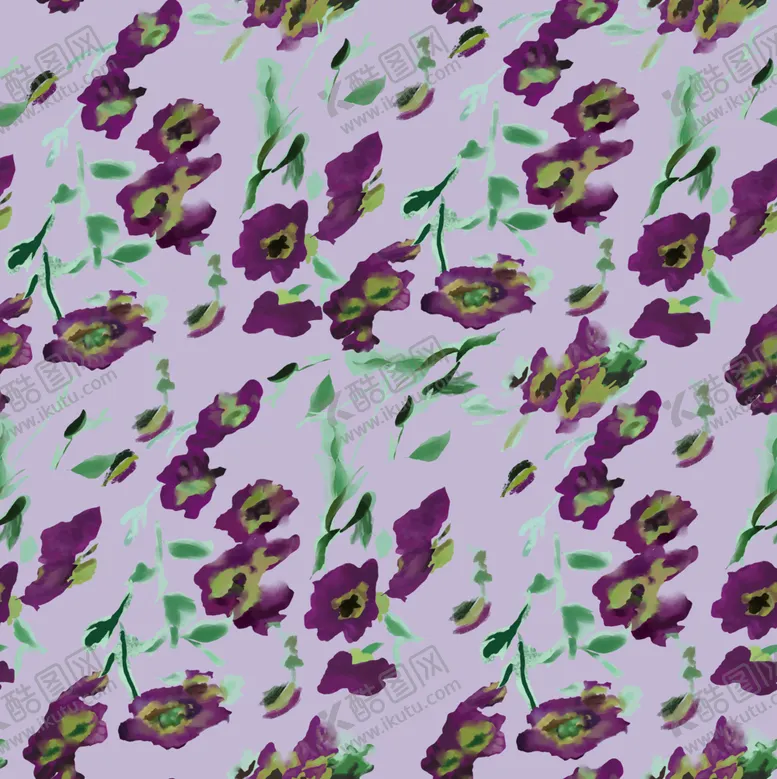 编号：60736204041458472419【酷图网】源文件下载-大牌紫色花卉图案