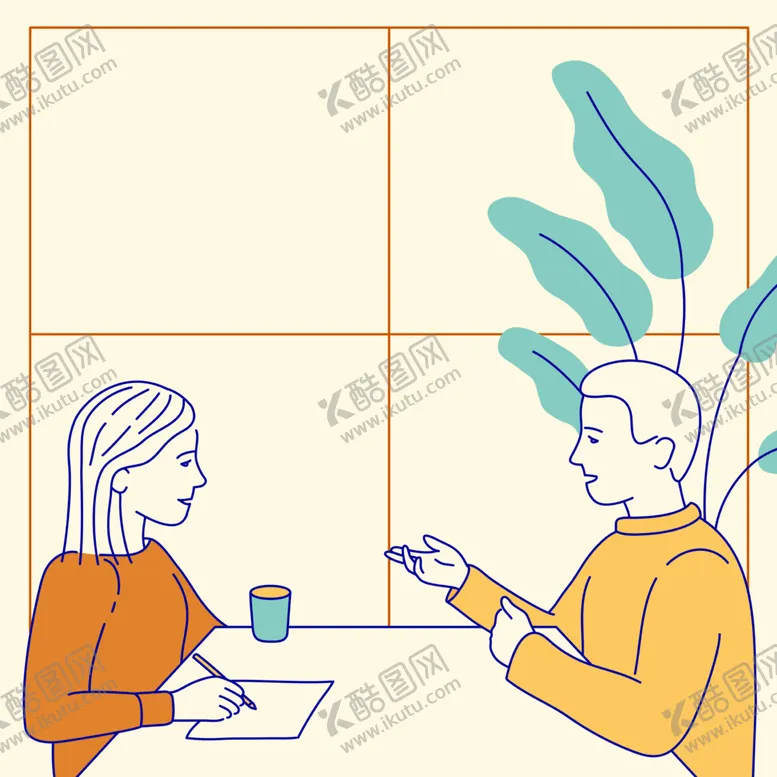 编号：55006803151858239669【酷图网】源文件下载-办公室男女办公插画