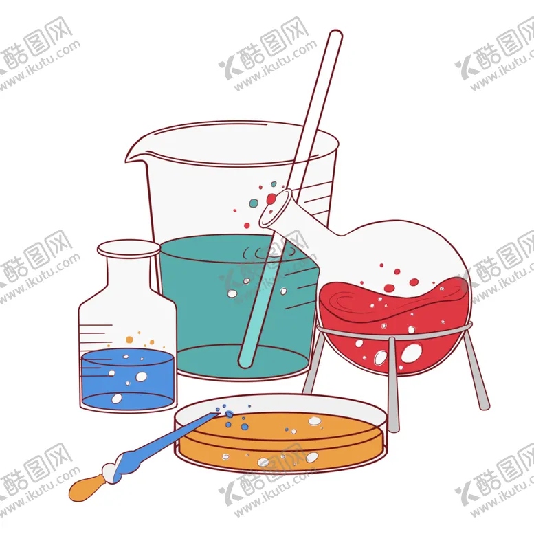 编号：89152803311529021377【酷图网】源文件下载-科学化学实验器材PNG