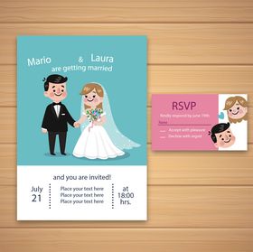 浪漫婚礼请柬设计模板