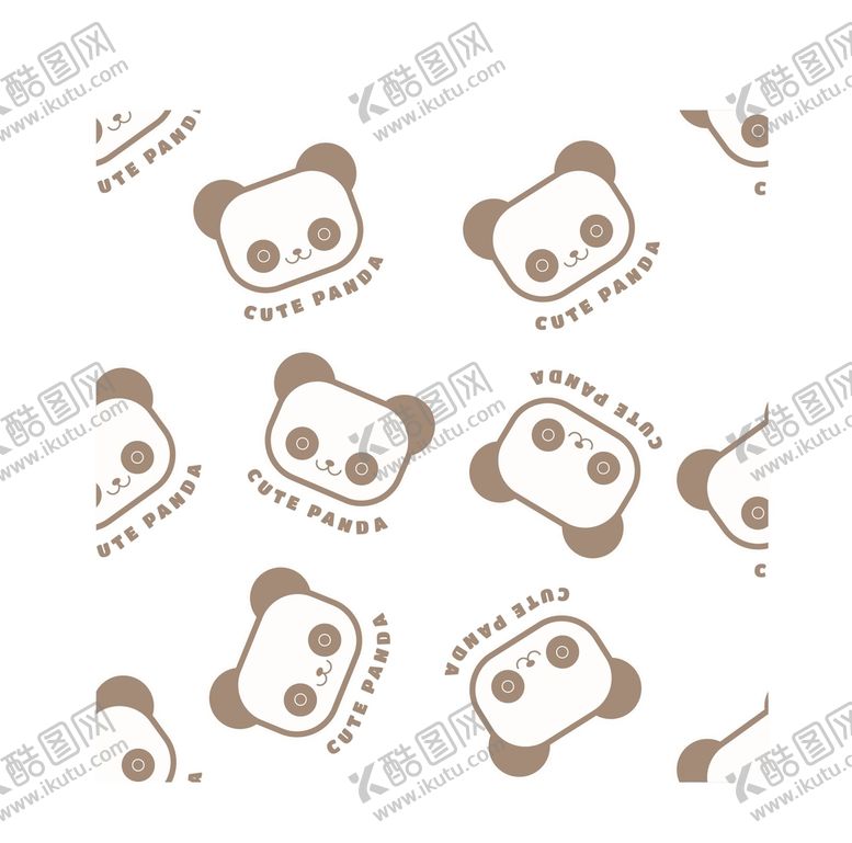 编号：48769209300925555834【酷图网】源文件下载-卡通 熊猫 动物 抽象 满印