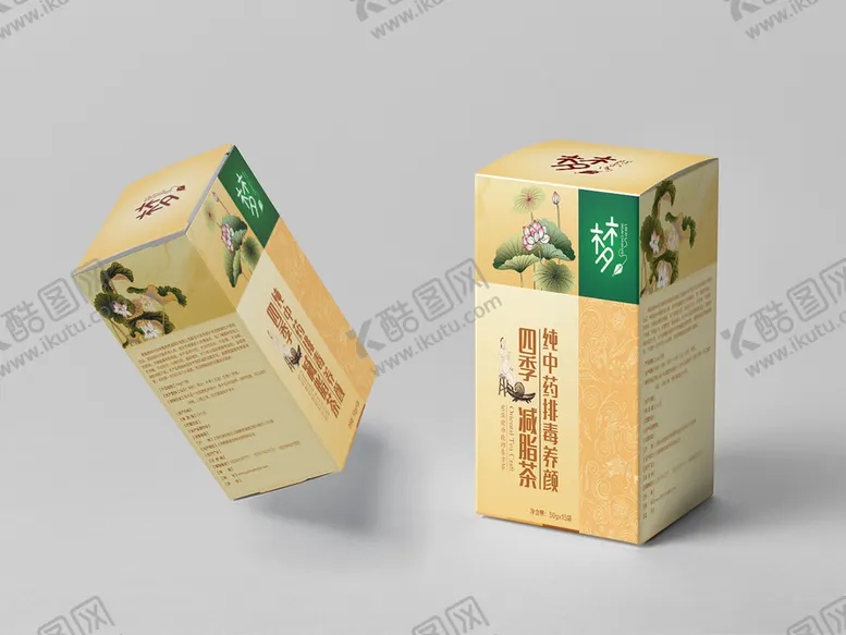 编号：15705603171404078403【酷图网】源文件下载-减肥茶包装平面设计图