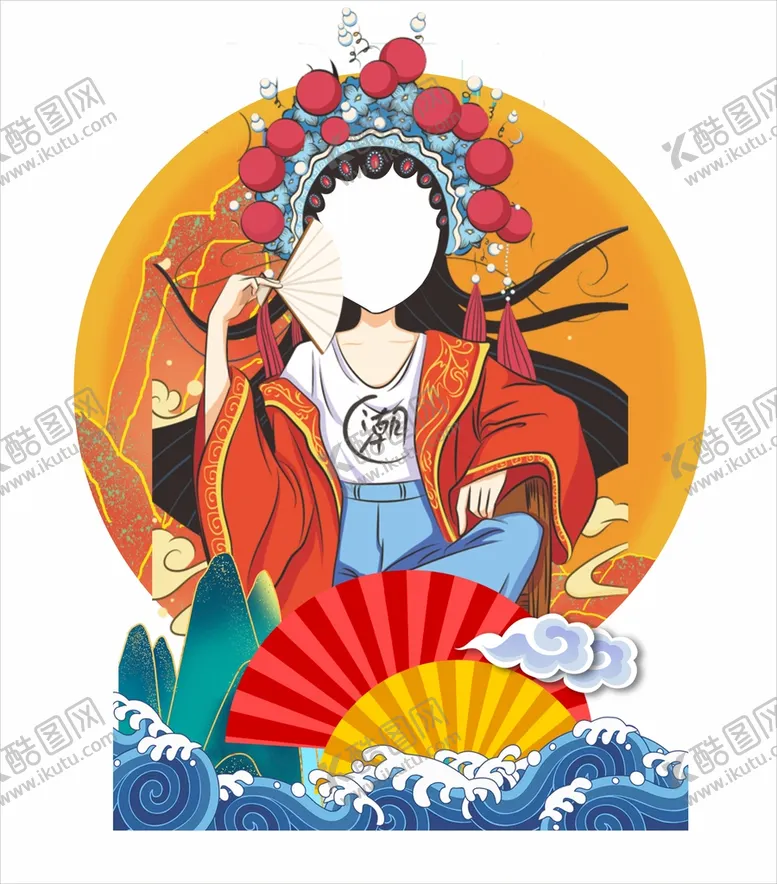 编号：82203401250949331777【酷图网】源文件下载-国潮人物造型