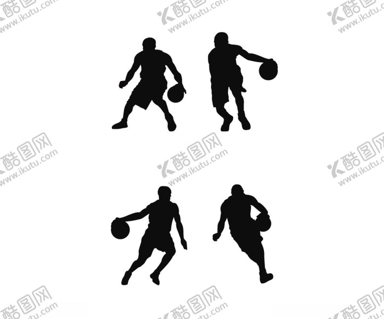 编号：74011705111307331592【酷图网】源文件下载-打篮球剪影