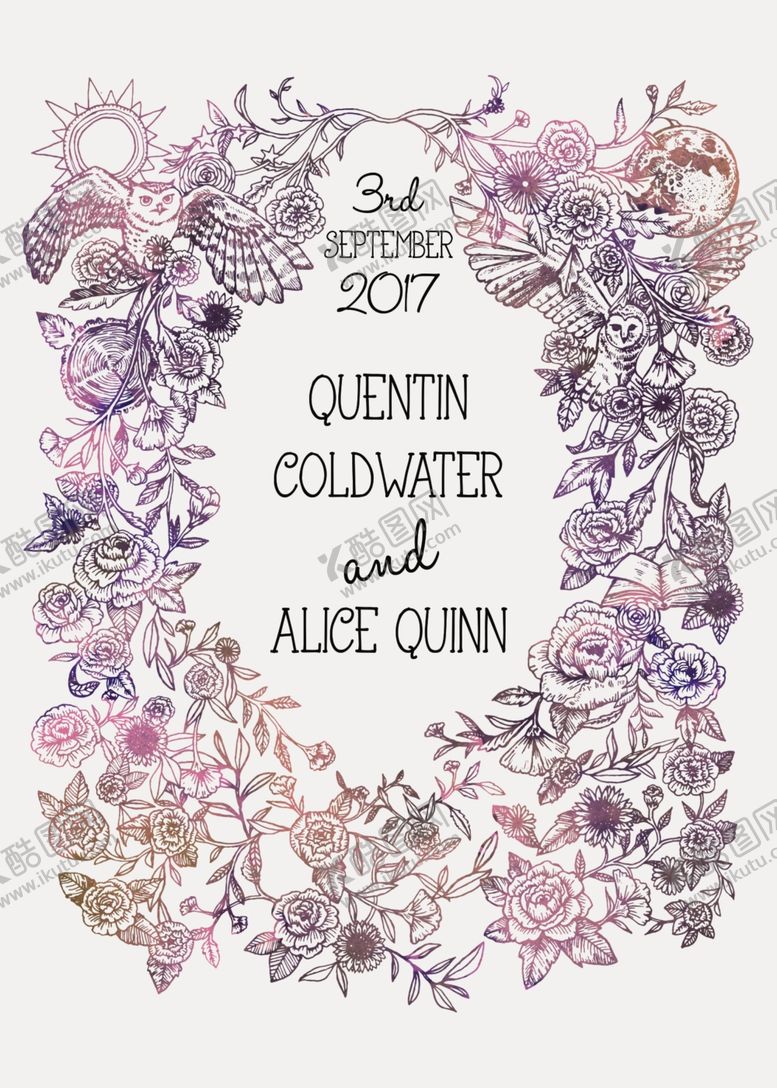 编号：97320409110728168341【酷图网】源文件下载-小清新水彩邀请函设计