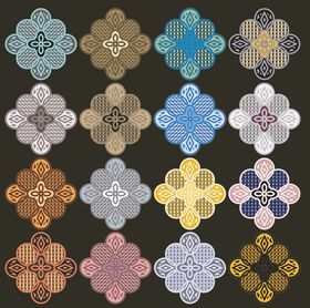 传统花矢量花