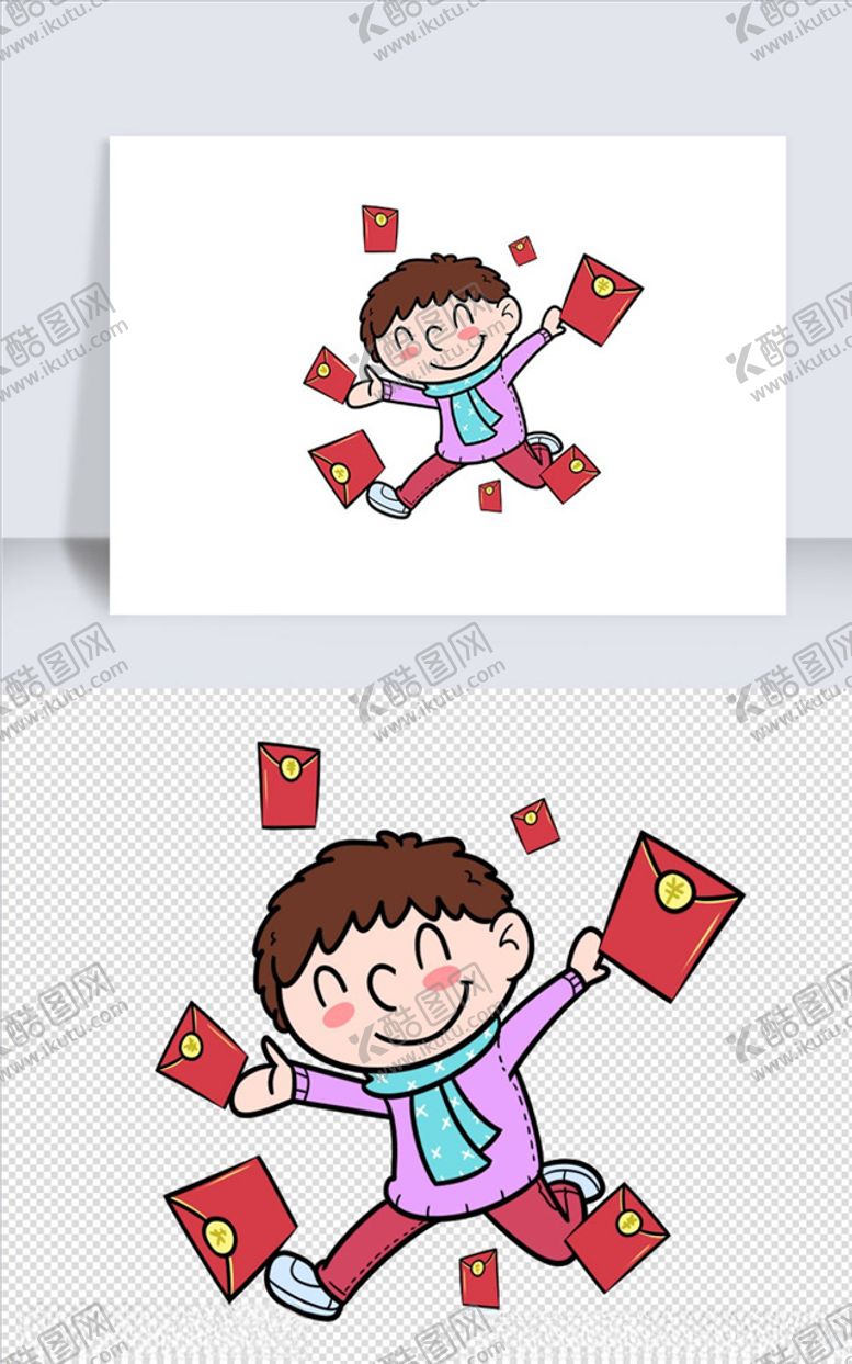 编号：53274105020144131401【酷图网】源文件下载-卡通新年春节发红包