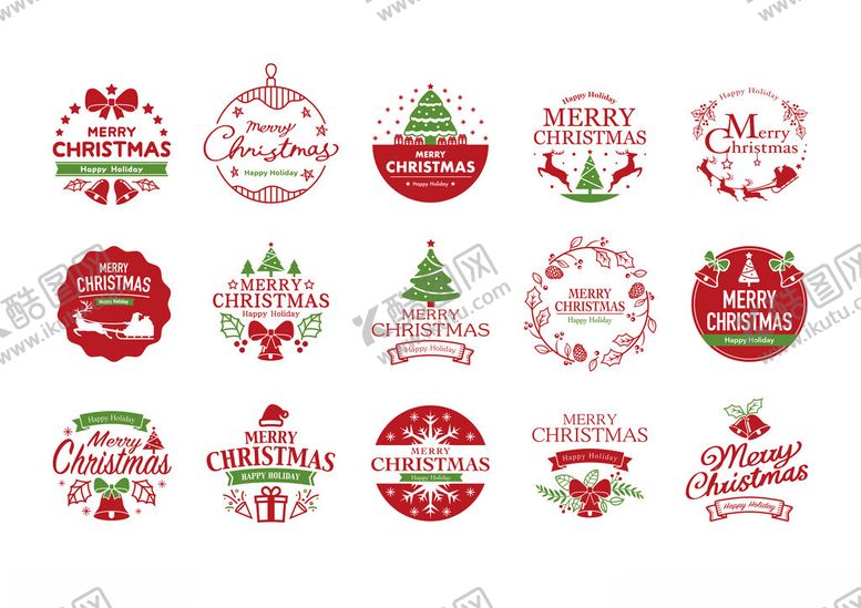 编号：52149110042117028059【酷图网】源文件下载-圣诞主题装饰图标集合