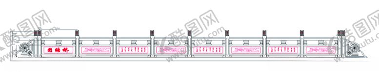 编号：62332009201534013451【酷图网】源文件下载-石桥扶手平面效果