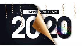 新年快乐矢量图
