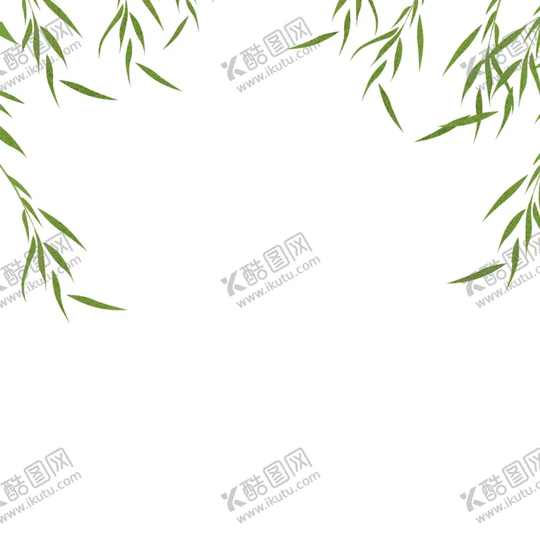 编号：40954103111532167305【酷图网】源文件下载-树叶柳树装饰元素