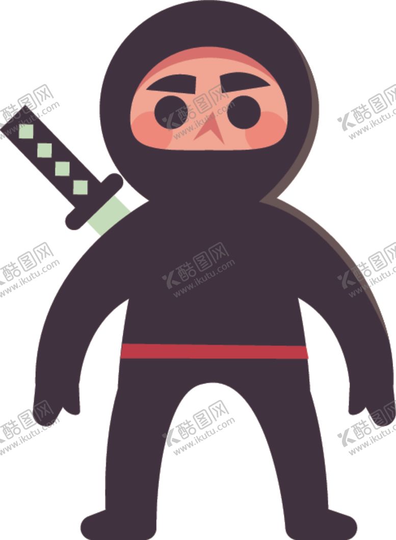 编号：71686105160123543814【酷图网】源文件下载-卡通忍者