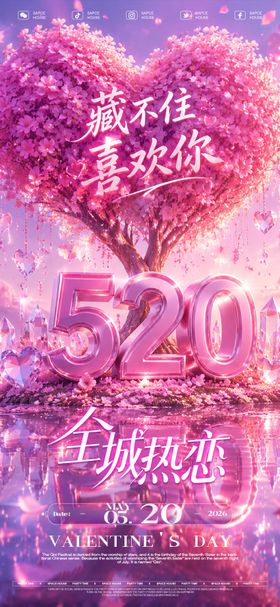 酒吧ktv520情人节海报