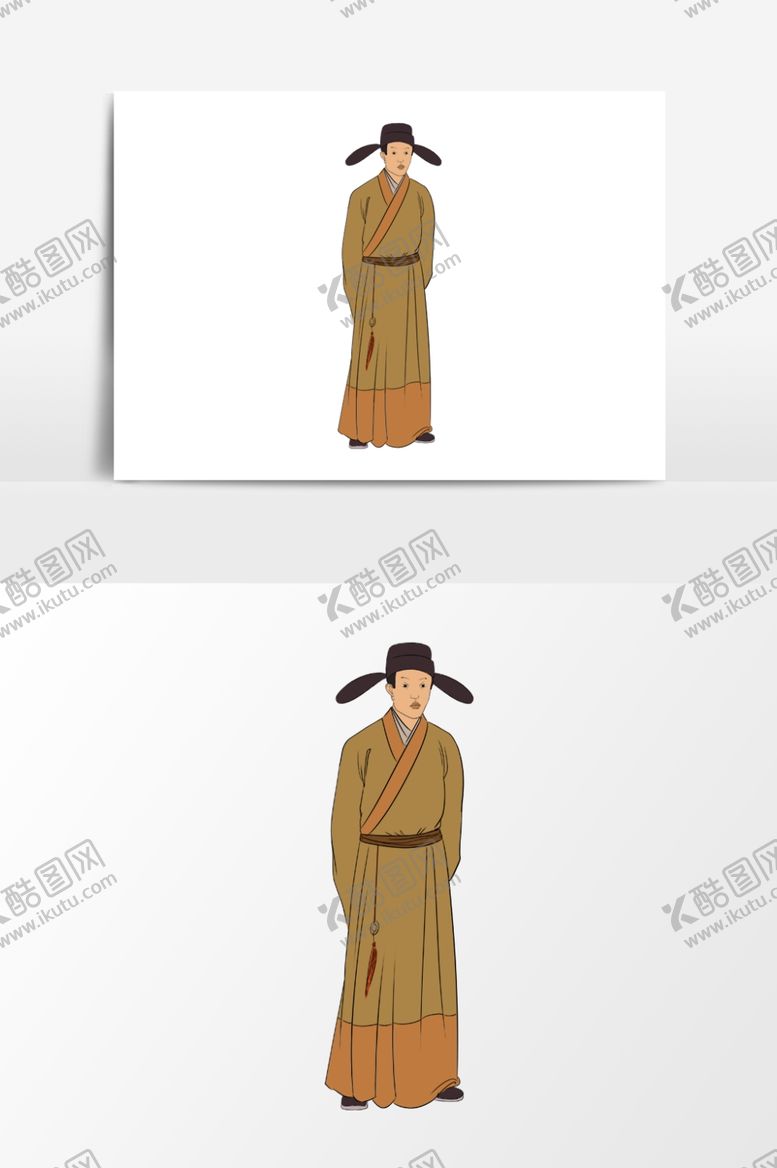 编号：98389207122033057205【酷图网】源文件下载-淡彩国画人物
