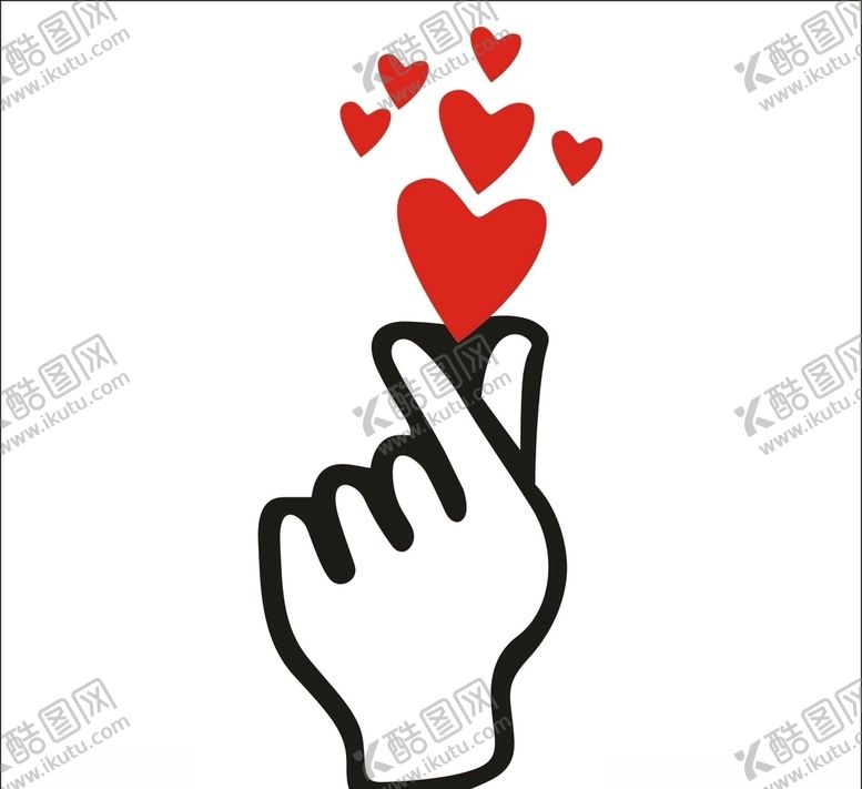 编号：20810110302238094643【酷图网】源文件下载-比心手势