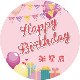 卡通生日海报生日快乐