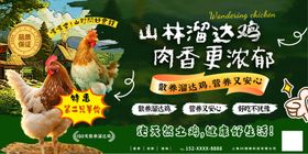 创意土鸡土鸭走地鸡农产品展板